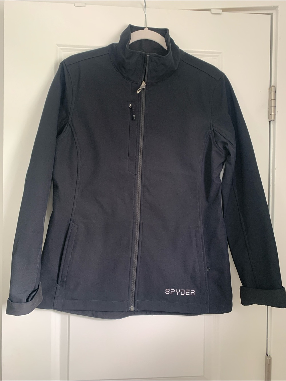 Spyder Black Softshell Ski Jacket with Subtle Logo